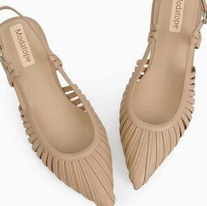 MODATOPE Slingback Pointed Toe Flats